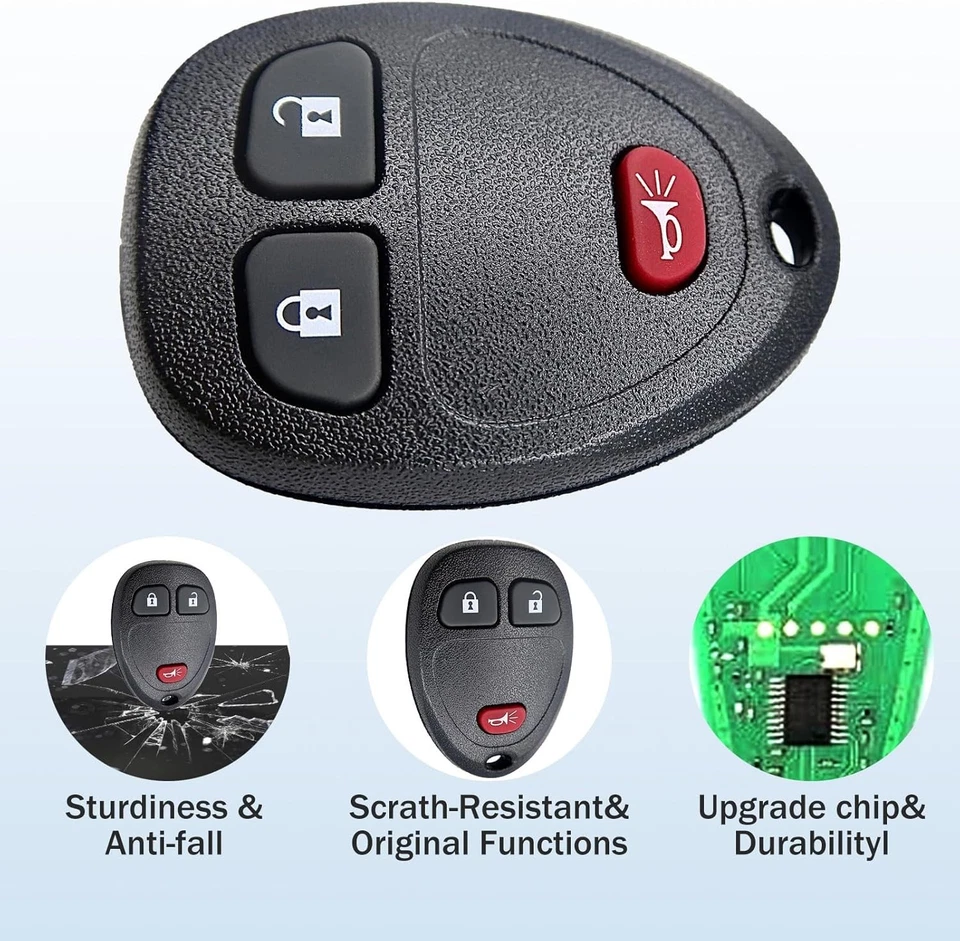 Keyless Entry Remote Key Fob Compatible with Chevy Tahoe Suburban Silverado Aval - Image 4 of 4
