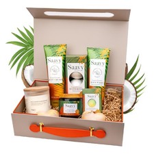9-Piece Spa Gift Set   Body Wash, Scrub  More   Plant-based Ingredients, Lux...