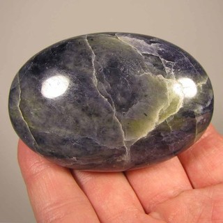 2.9" IOLITE Cordierite Polished Palm Stone Gemstone India