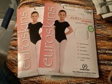 Eurotard Euroskins Footed Tights Child L/XL WHITE 215C-NR Lot of 2