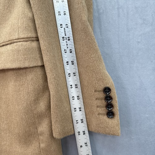 Stafford Men’s Classic 2 Button Tan Camel Hair Fully Lined Blazer Size 44 R - Picture 11 of 15