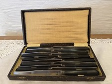 Antikes 12-teiliges franz&ouml;sisches Messerset, Argent Virole