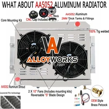 4-Row Radiator Shroud Fan Kit For 1972~1986 1977 Jeep CJ CJ5 CJ6 CJ7 Scrambler