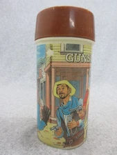 1972 GUNSMOKE  Tv Western THERMOS  High-Grade C#9  ONE YEAR TYPE Thermos