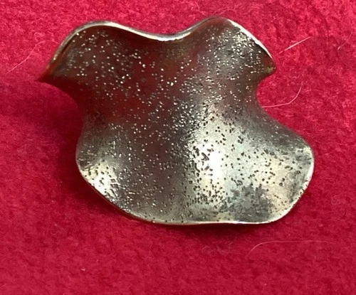 Vintage Jacmel Mauritius Gold Overlay Natural Shape Ring Marked 925 Italy JCM