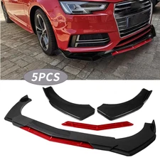 Front Bumper Lip Spoiler Splitter Body Kit Carbon Fiber Red For AUDI A3 A4 A5 A6