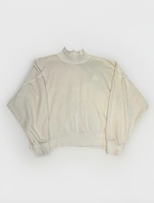 The North Face Women  s Cream Fleece Mock Neck Sweatshirt Pullover Size L NWOT