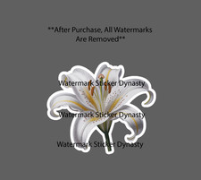 Water Lily Sticker Waterproof Decal Plant Flower Floral Nature Garden Gift New