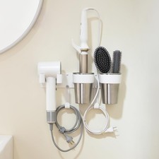 3-in-1 Hair Tool Organzier, Hair Hot Tools Wall Holder, Hair Dryer Curling Ir...