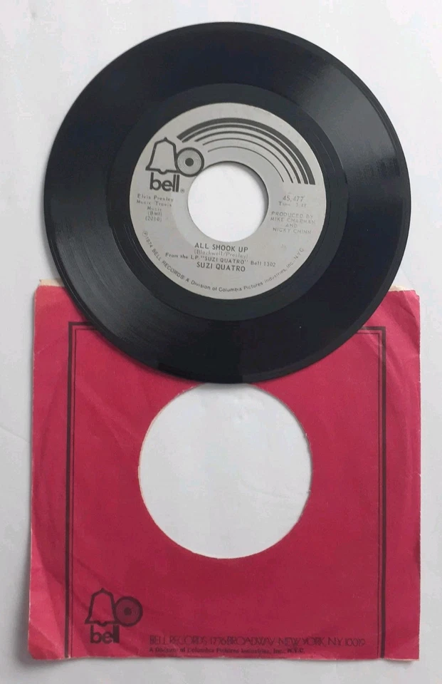 Suzi Quatro Glycerine Queen /All Shook Up 7" 45 Bell Foto 2 de 2
