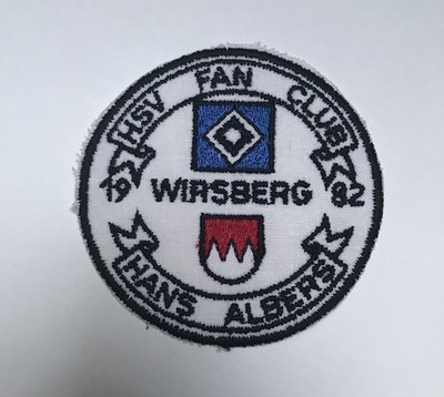 Rarität HSV Hamburg Hans Albers Fan Club Wirsberg Aufnäher Patch Fußball NEU