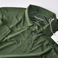 Tommy Bahama Polo Shirt Palm Coast Performance Palm Green T222195 SS Medium M