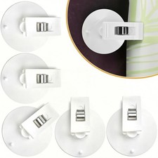 6 Packs Shower Curtain Clips with Suction Cup to Keep Liner Closed to Wall and