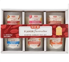H‑E‑B Flavor Favorites Mini Bakery Scented Candles Gift Set 6 pk 
