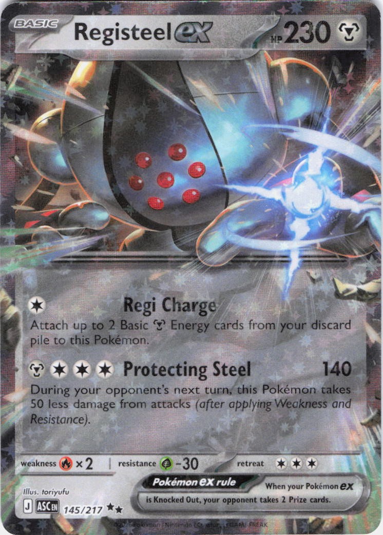 Registeel ex Ascended Heroes 145/217 Holo Pokemon TCG NM