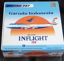 1:200 Inflight Garuda Indonesia Boeing 747  diecast model plane Rare HS-UTK