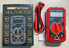 LCD Digital Multimeter Voltmeter Ammeter Ohmmeter Volt AC DC Tester Leads Meter