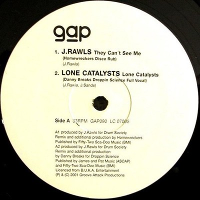 J. Rawls & Lone Catalysts - Rapattack Vol.2 Vinyl 12'' 0725634