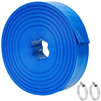 2 in X 100 FT Pool Backwash Hose - Heavy Duty Reinforced PVC Drain above Ground