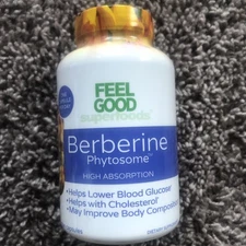 Feel Good Berberine Phytosome High Absorption 120 Capsules EXP 08/2028 SEALED