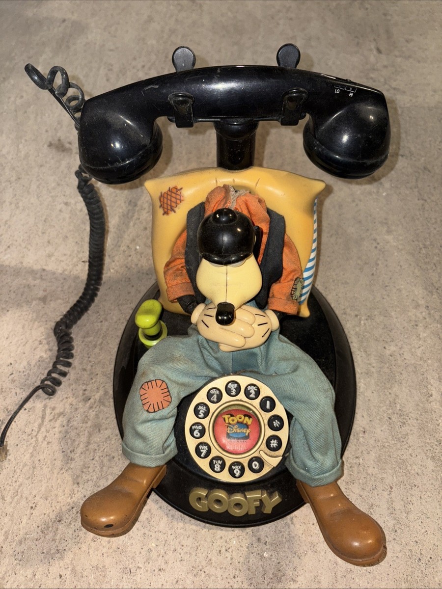 Telemania Goofy Animated Phone Talking Telephone Disney for sale