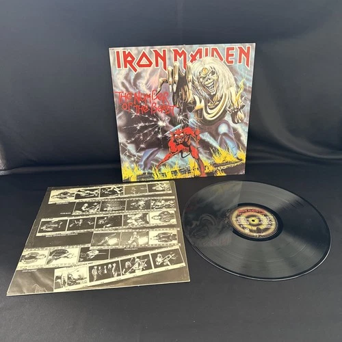 1982 IRON MAIDEN - NUMBER OF THE BEAST LP Record 1ST PRESS OG VINYL is NM SL-VG+