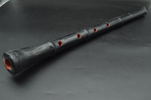 Japanese antique Vintage Shakuhachi Flute Instrument length 60.5cm Bamboo Japan