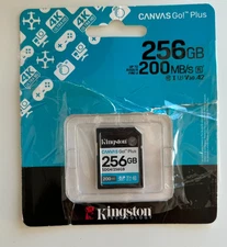 Kingston Technology Canvas Go! Plus 256GB SDXC Canvas Go Plus Gen4 200MB/s