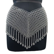 Medieval Chainmail Belt Aluminum Mini Skirt 10mm Ring for Women Fantasy Clothing