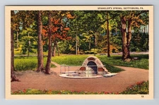 Gettysburg PA-Pennsylvania, Spangler's Spring, Vintage Postcard