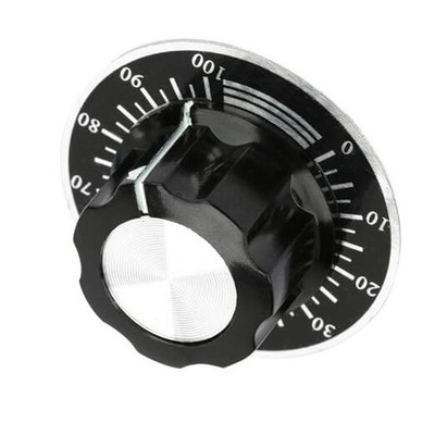 MF A03 Potentiometer Knurled Knobs Volume Control Cap with Digital Dial Scale