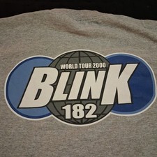 VTG blink-182 - World Tour 2000 - Gray Shirt -  XL - Gildan Heavy Cotton RARE OG