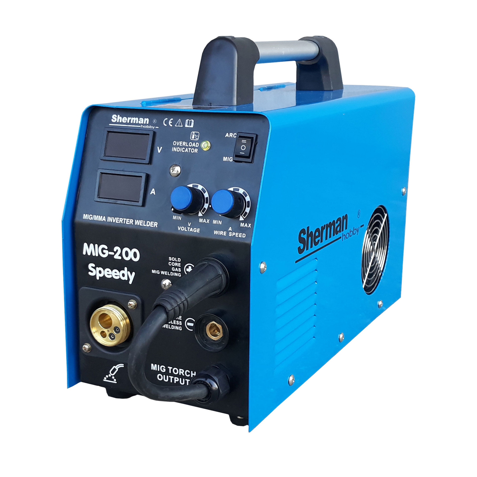MIG 200 Speedy Sherman Welder Inverter MMA ARC GAS GASLESS Welding 200A