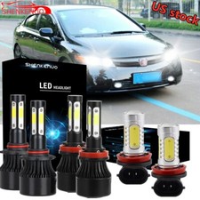 Combo 90059006h11 Led Headlight Kit Hilo Beam 6000k For Honda Civic Accord Us