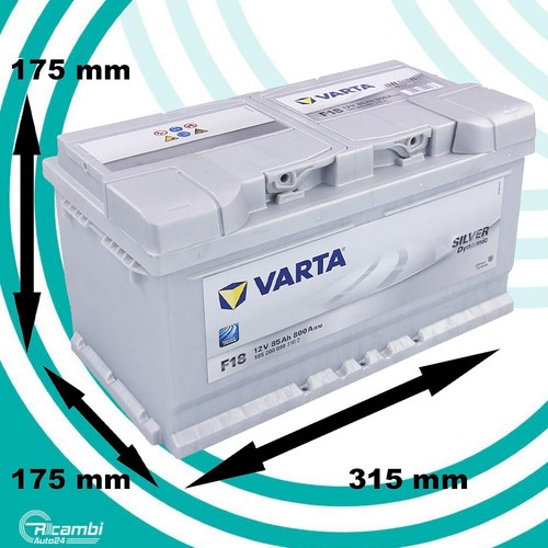 Batería Coche 85AH F18 VARTA Silver Dynamic 800A Señal Polo Positivo A Derecho - Imagen 3 de 11