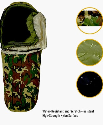 USGI MSS Goretex Bivy Cover Sleeping Bag Woodland Camo Very Good