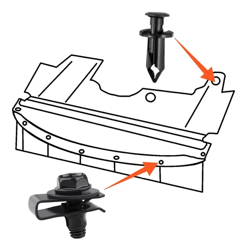 Body Bolts & U-nut Clips For Ford - M6 Engine Under Cover Splash Shield Guard - Bild 5 von 11