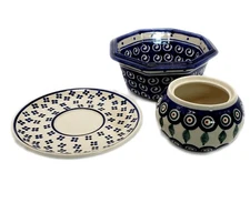 Vintage Lot Boleslawiec Polish Hand made Stoneware