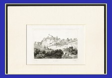 SAN MARINO ,  dal vero, incisione,  passepartout gratis,  1845