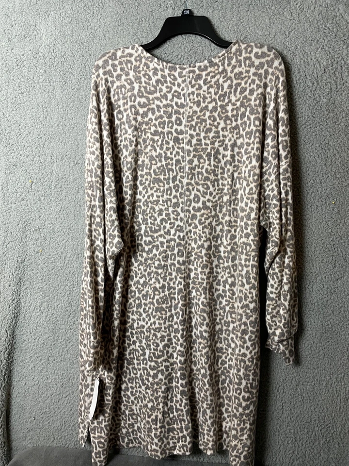 Donna Karan Ropa de Dormir Camisón Mujer XL Estampado Animal Mangas Largas Salón Foto 3 de 4