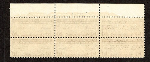 1926-7 U.S. AIRMAIL 15c U.S. Map and Mail Plane Plt#Blk Sc#C8 M/NH/OG Pristine ^ - Picture 2 of 2