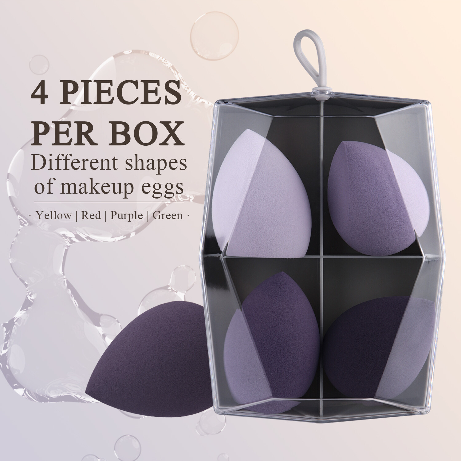 4Pcs Mini Makeup Foundation Puff Blender Sponge Beauty Cosmetic with Box