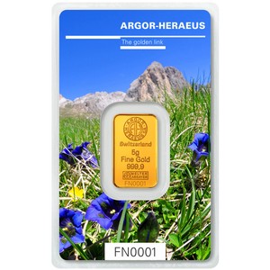 5 Gramm Goldbarren Following Nature - Sommer 2019  - Heraeus - im Blister