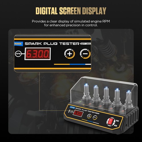 AUTOOL 5 Holes Car Spark Plug Tester Analyzer Digital Ignition Testers Tool 220V - Picture 7 of 18