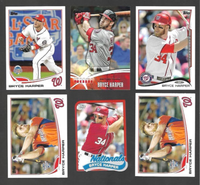 Bryce Harper Lot w/ Topps '89 Style Die-Cut Insert Nationals 2013 Topps