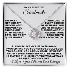 To my Beautiful Soulmate - I Love You Gift - Perfect Gift for Wife/Girlfriend