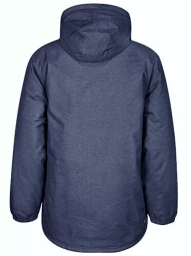 Mens SIZE L Adidas Game Built Heavy Weight Winter Jacket Hood BV3958 Navy Blue - Picture 8 of 14