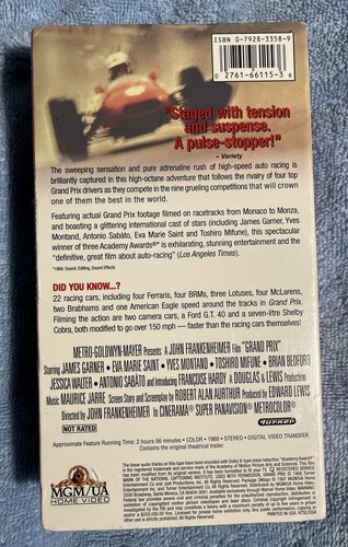 Grand Prix VHS 1966, 1997 Letterbox **SEALED NEW** - Picture 2 of 3