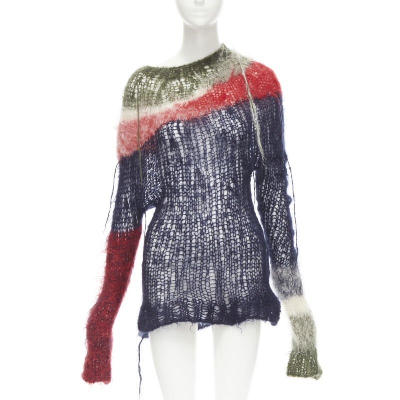JUNYA WATANABE 2006 Runway punk loose knit wool distressed JUNYA WATANABE 2006 Runway punk loose knit wool distressed