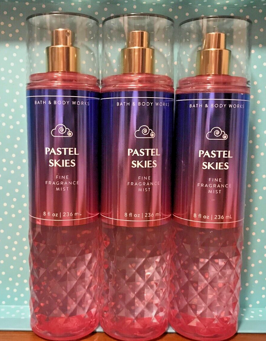 PASTEL SKIES fragrance mist body spray BATH & BODY WORKS 8 OZ LOT SET X
